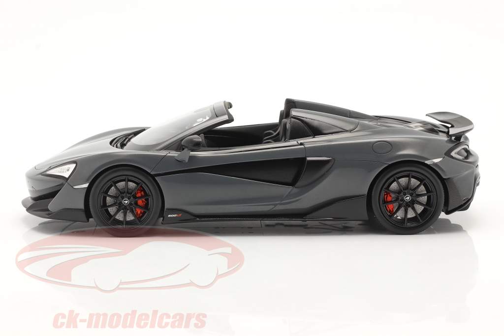 McLaren 600LT Spider Ano de construção 2019 chicane cinza Com Mostruário 1:18 Spark
