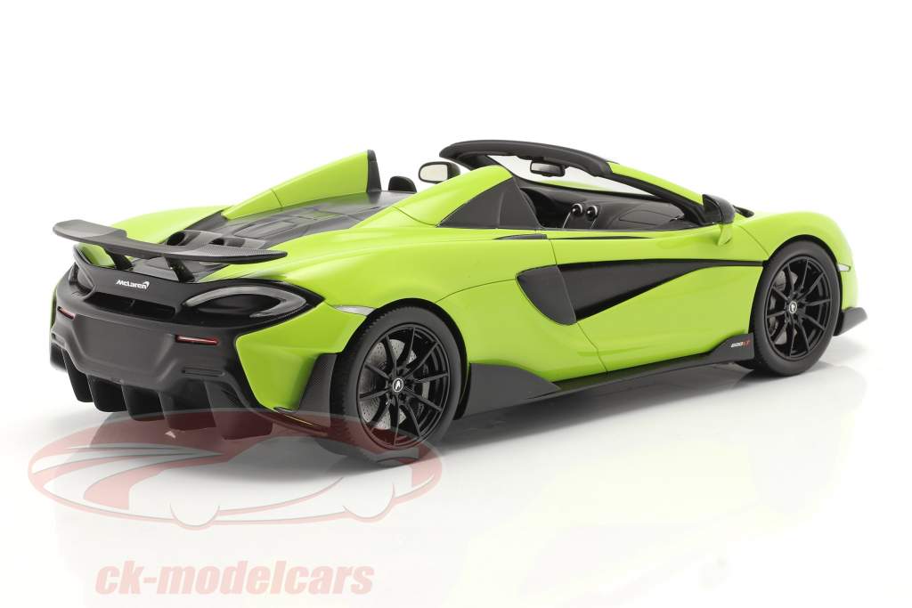 McLaren 600LT Spider Année de construction 2019 lime vert Avec Vitrine 1:18 Spark