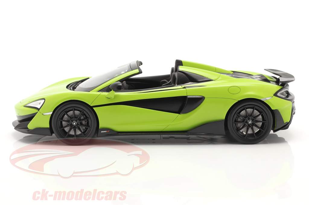 McLaren 600LT Spider Année de construction 2019 lime vert Avec Vitrine 1:18 Spark