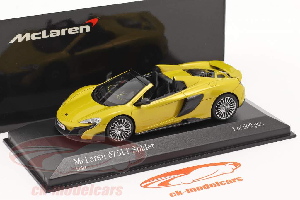 McLaren 675LT Spider Année de construction 2016 solis jaune 1:43 Minichamps