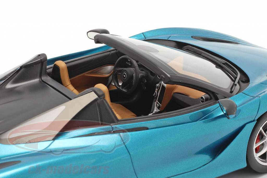McLaren 720S Spider 建設年 2019 belize 青 と ショーケース 1:18 Spark