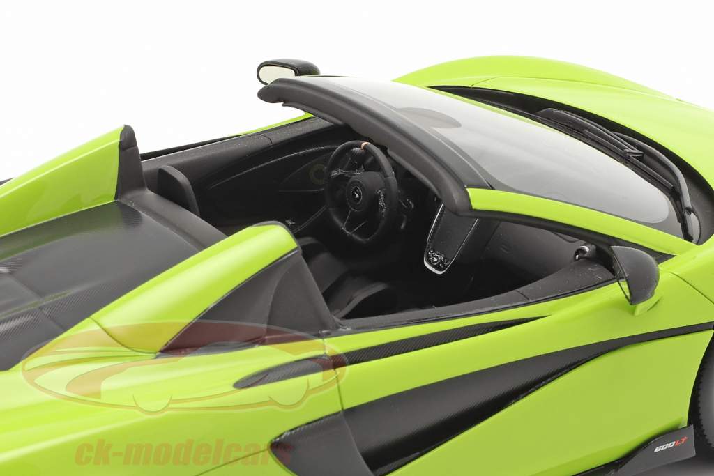McLaren 600LT Spider Année de construction 2019 lime vert Avec Vitrine 1:18 Spark