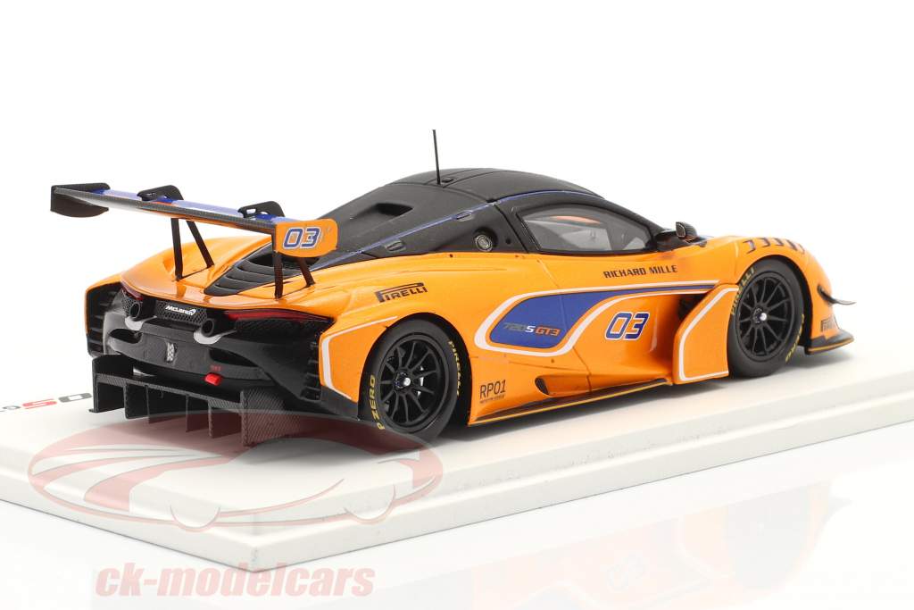 McLaren 720S GT3 2019 #03 orange / blue 1:43 Spark