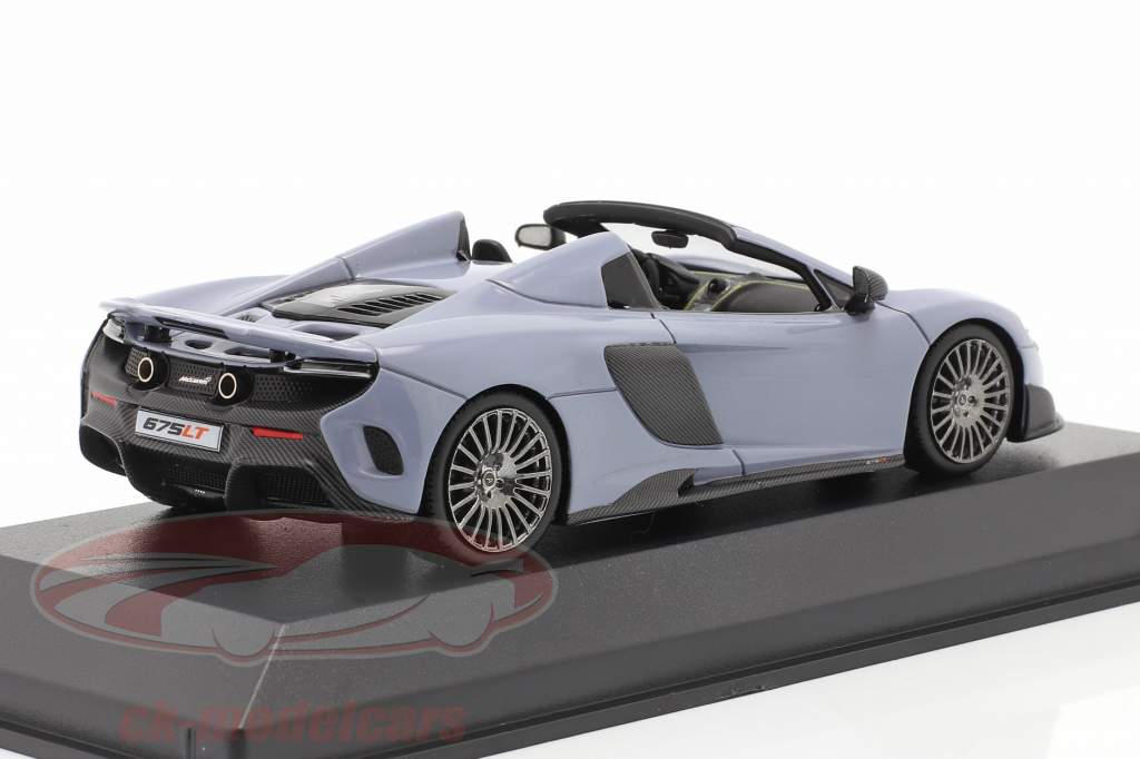 McLaren 675LT Spider Año de construcción 2016 gris cerámico 1:43 Minichamps