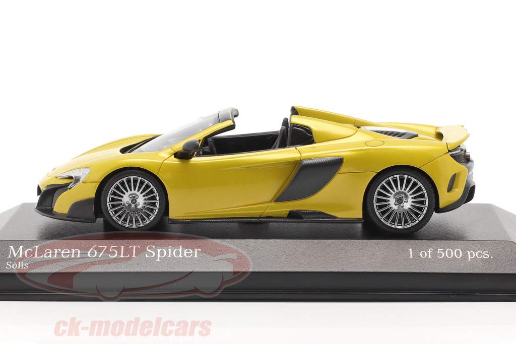 McLaren 675LT Spider Année de construction 2016 solis jaune 1:43 Minichamps