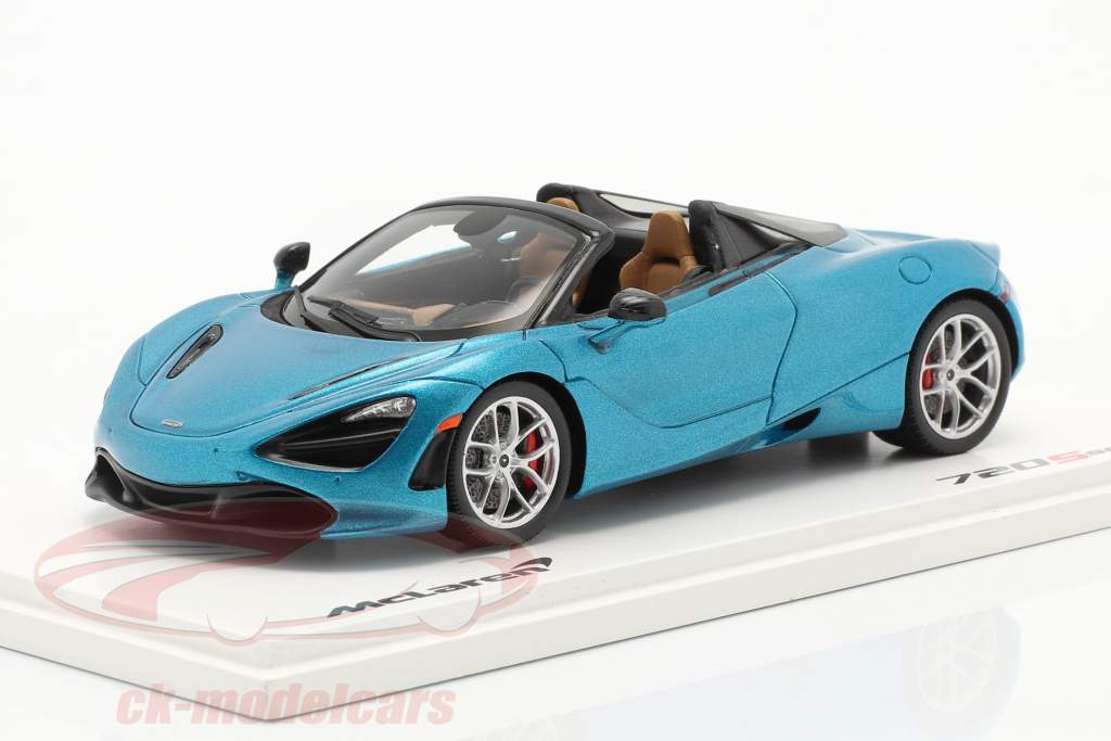 McLaren 720S Spider Année de construction 2019 belize bleu 1:43 TrueScale
