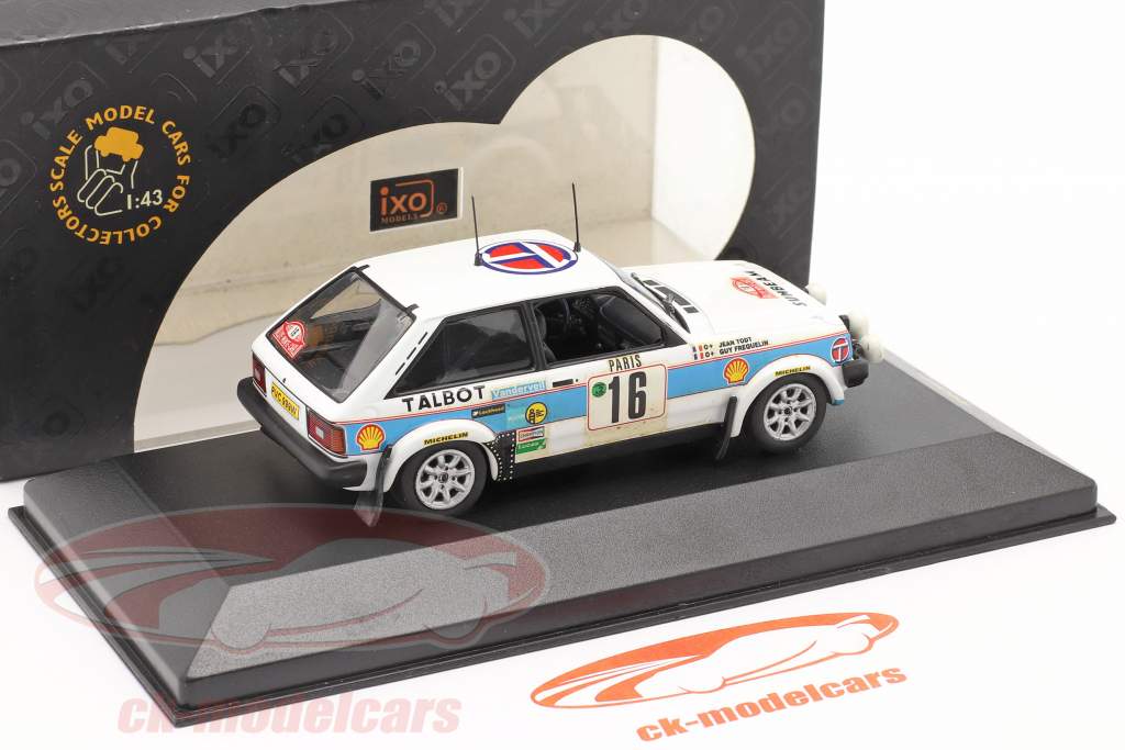 Talbot Lotus Sunbeam #16 samle Monte Carlo 1981 Frequelin, Todt 1:43 Ixo