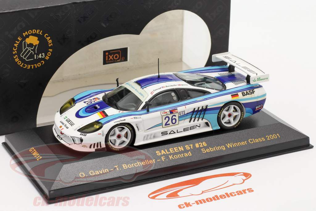 Saleen S7 #26 Sebring Sieger Class 2001 Gavin, Borcheller, Konrad 1:43 Ixo