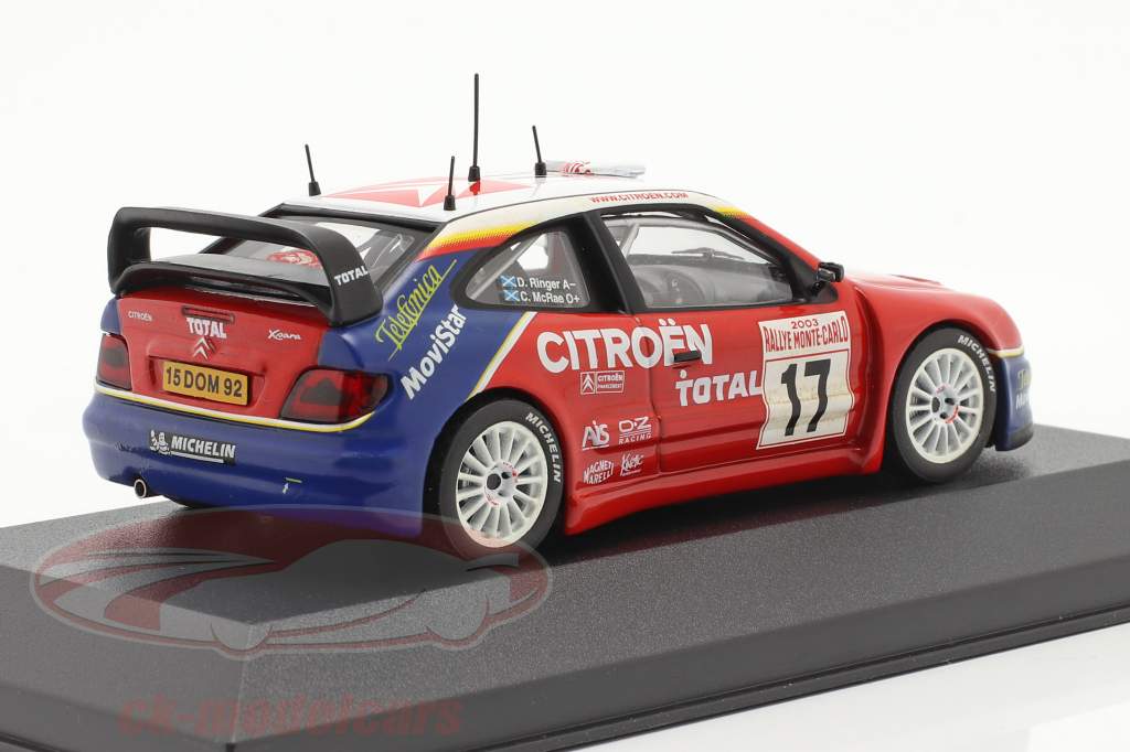 Citroen Xsara WRC #17 corrida Monte Carlo 2003 McRae, Ringer 1:43 Ixo