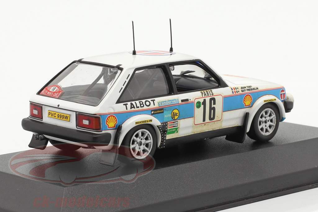 Talbot Lotus Sunbeam #16 samle Monte Carlo 1981 Frequelin, Todt 1:43 Ixo