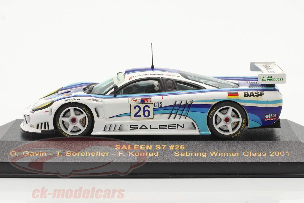 Saleen S7 #26 Sebring Sieger Class 2001 Gavin, Borcheller, Konrad 1:43 Ixo