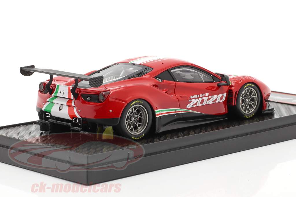 Ferrari 488 GT3 EVO Baujahr 2020 rot / weiß / grün 1:43 BBR