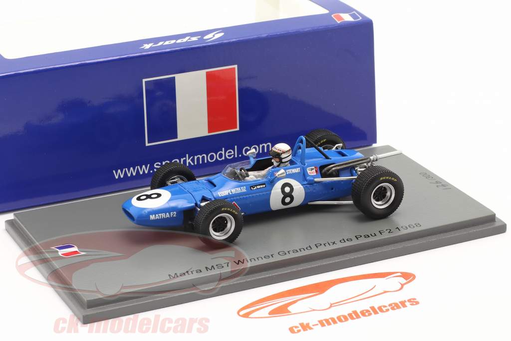 Jackie Stewart Matra MS5 #8 Vencedora GP de Pau Fórmula 2 1968 1:43 Spark