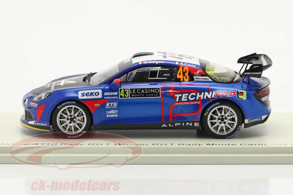 Alpine A110 Rally RGT #43 ganador RGT Rallye Monte Carlo 2021 1:43 Spark