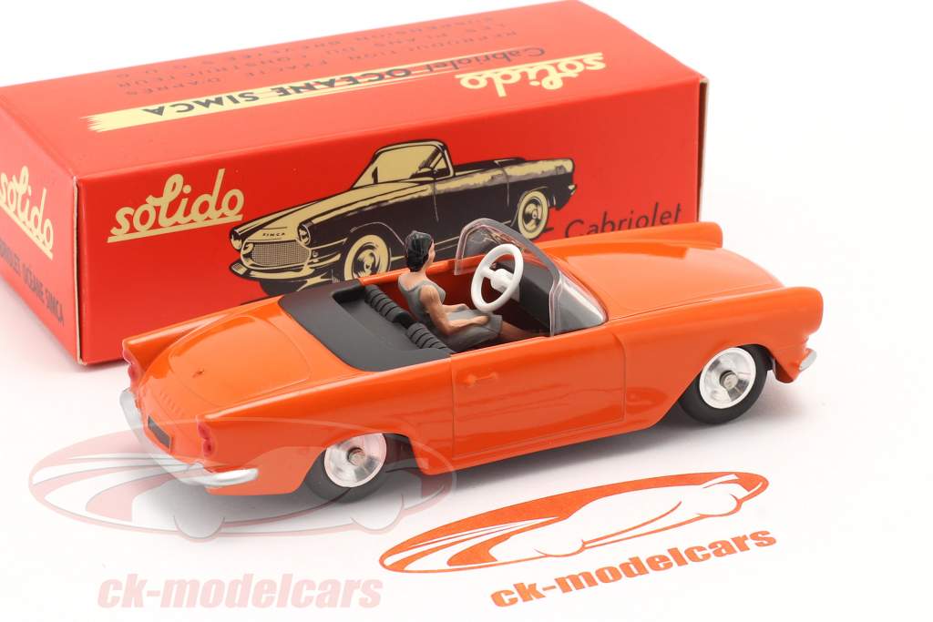 Simca Oceane Convertible year 1958 orange 1:43 Solido