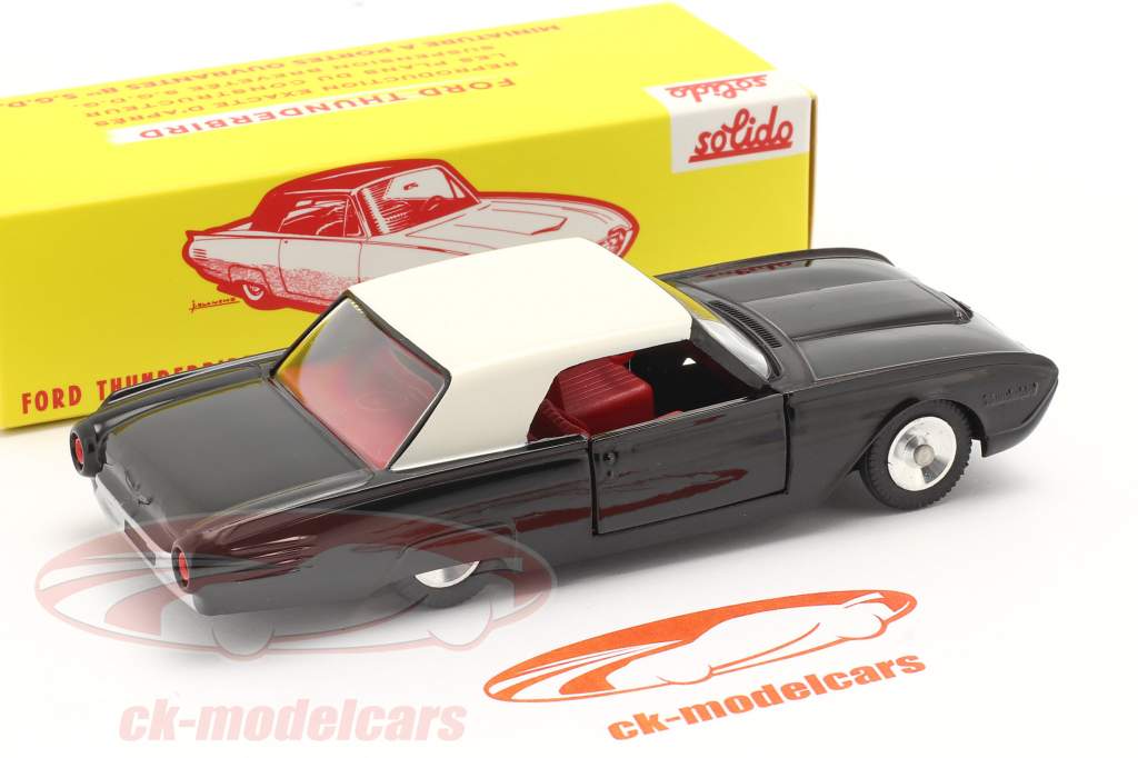 Ford Thunderbird Coupe Bouwjaar 1962 zwart / Wit 1:43 Solido