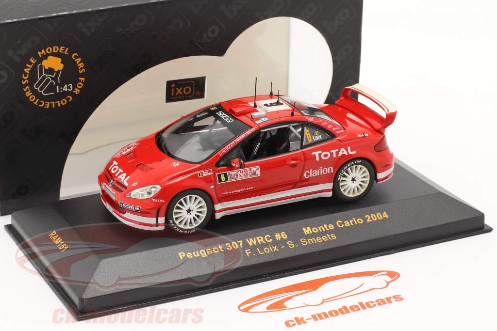 Peugeot 307 WRC #6 rally Monte Carlo 2004 Loix, Smeets 1:43 Ixo