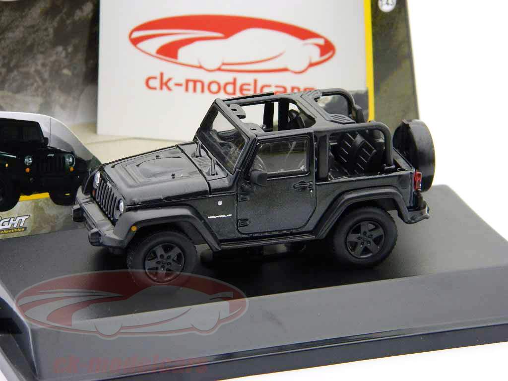 Jeep Wrangler 2012 black with soft top 1:43 Greenlight
