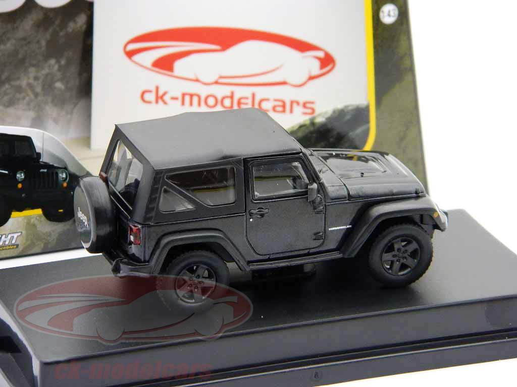 Jeep Wrangler 2012 black with soft top 1:43 Greenlight