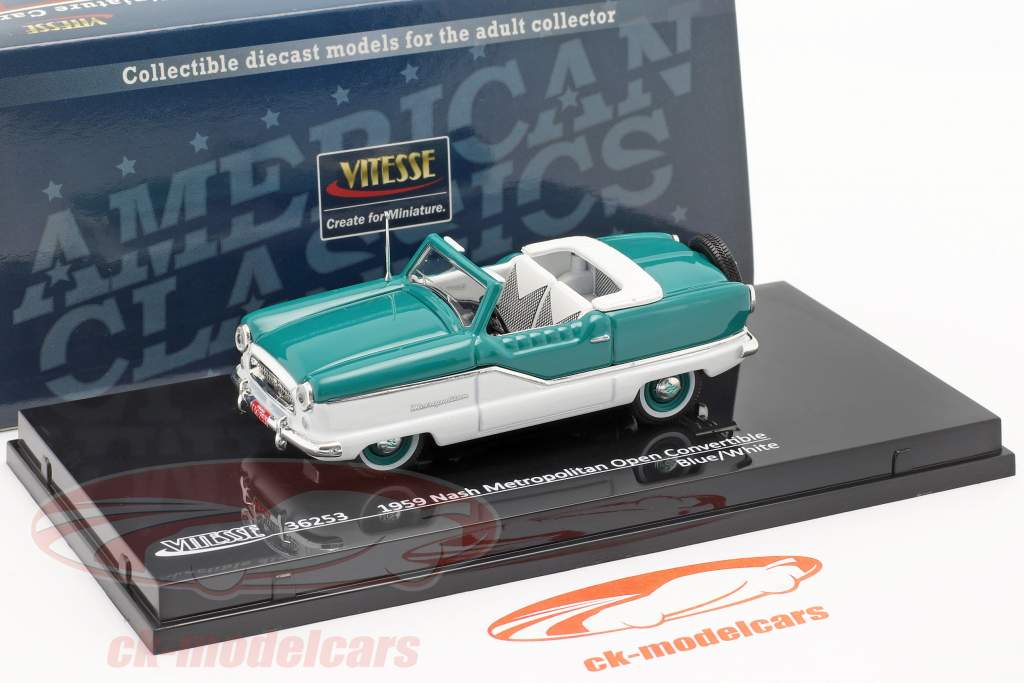 Nash Metropolitan Open Convertible Год 1959 синий / белый 1:43 Vitesse