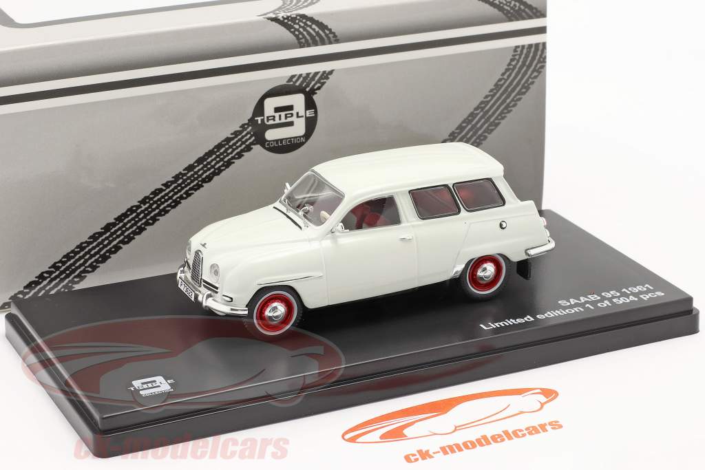 Saab 95 jaar 1961 wit 1:43 Triple9