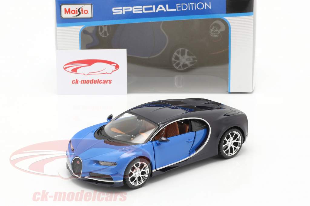 Bugatti Chiron 年 2016 蓝 1:24 Maisto