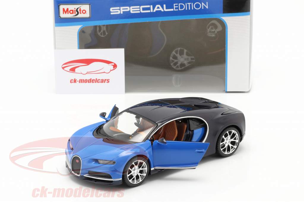 Bugatti Chiron Baujahr 2016 blau 1:24 Maisto