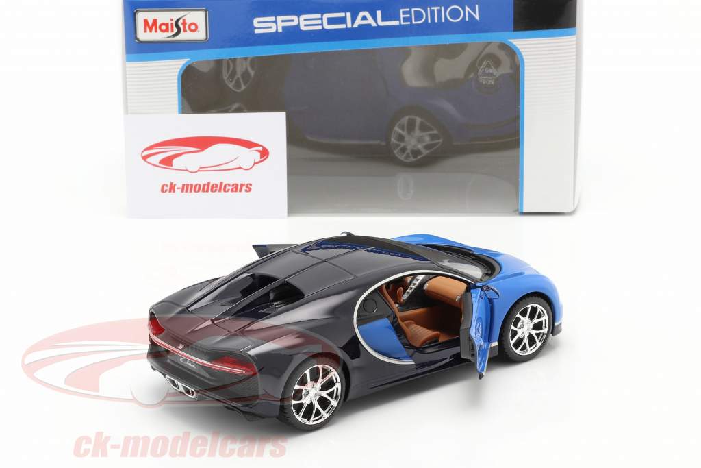 Bugatti Chiron 年 2016 蓝 1:24 Maisto