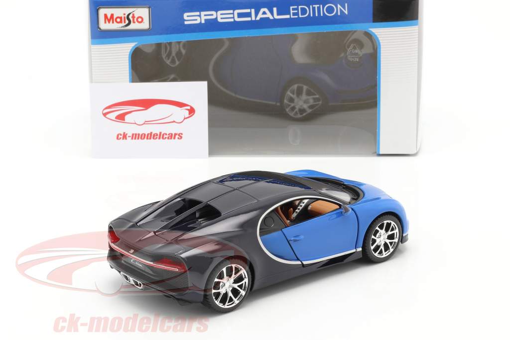 Bugatti Chiron jaar 2016 blauw 1:24 Maisto
