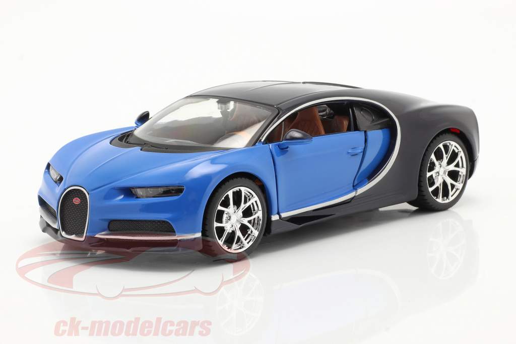 Bugatti Chiron 年 2016 蓝 1:24 Maisto