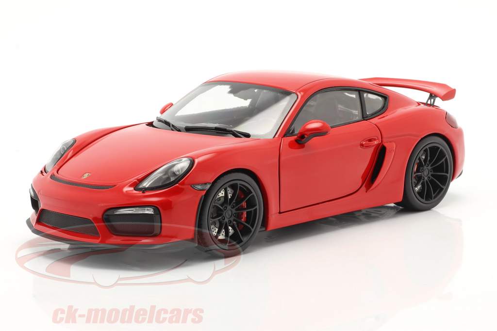 Porsche Cayman GT4 (981c) year 2015 guards red 1:18 Schuco
