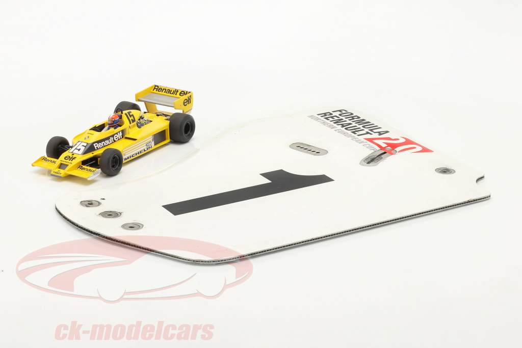 original Ala trasera Placa final #1 fórmula Renault 2.0 / ca. 36 x 47 cm