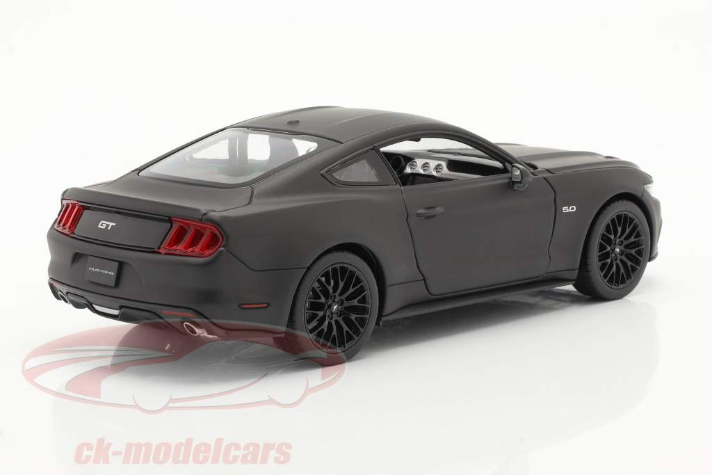 Ford Mustang GT år 2015 måtte sort 1:24 Welly