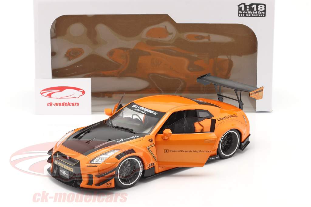 LB Works Nissan GT-R (R35) Type 2 orange metallic 1:18 Solido