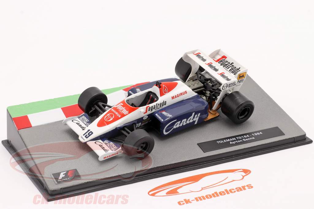 Ayrton Senna Toleman TG184 #19 formule 1 1984 1:43 Altaya