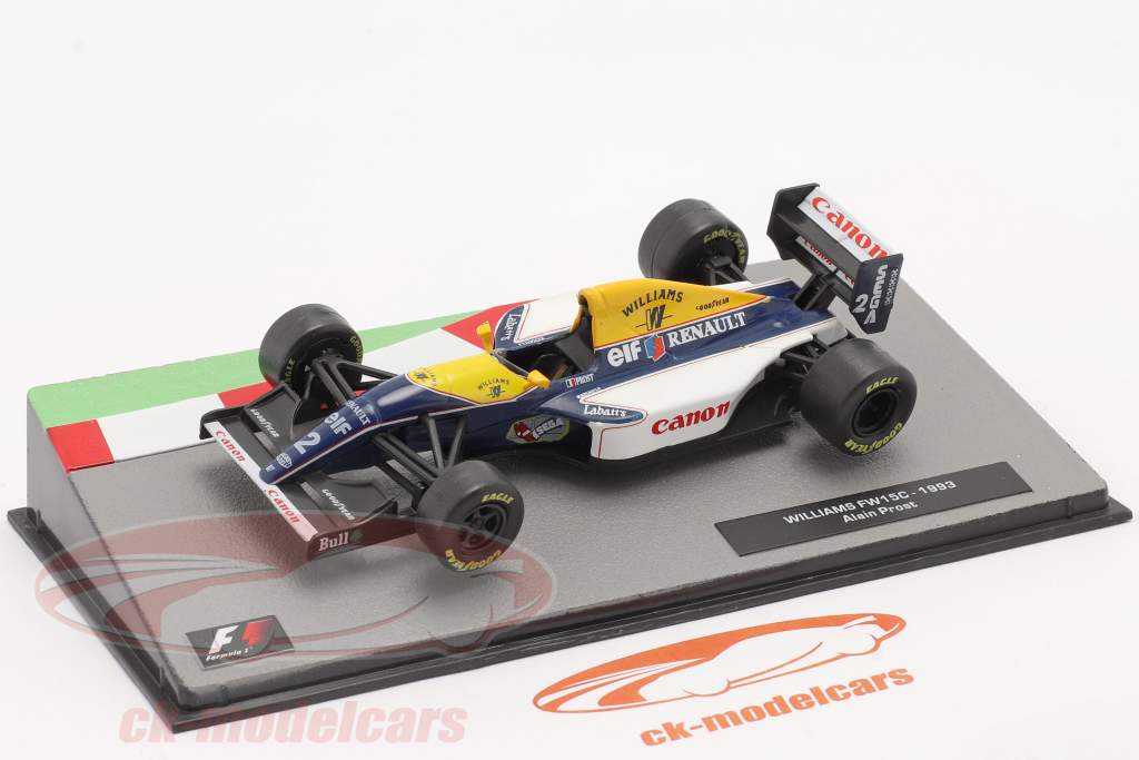 Alain Prost Williams FW15C #2 formule 1 Champion du monde 1993 1:43 Altaya