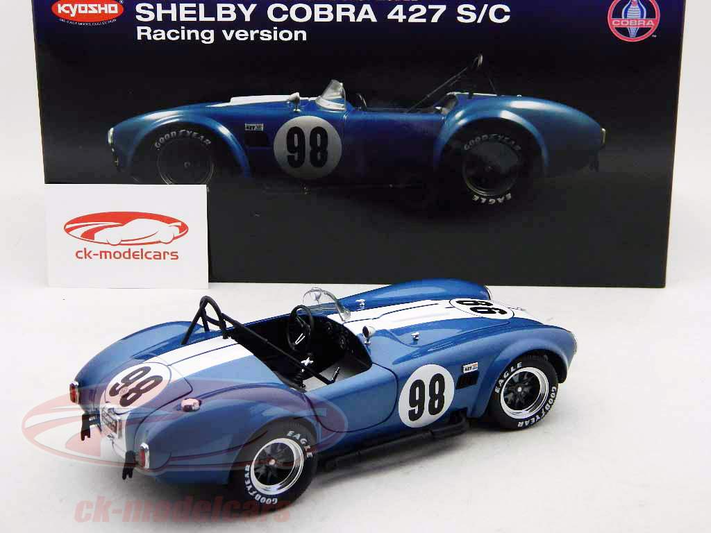 Shelby Cobra 427 S / C Racing Versione N° 98 blu con strisce bianche 1:18 Kyosho