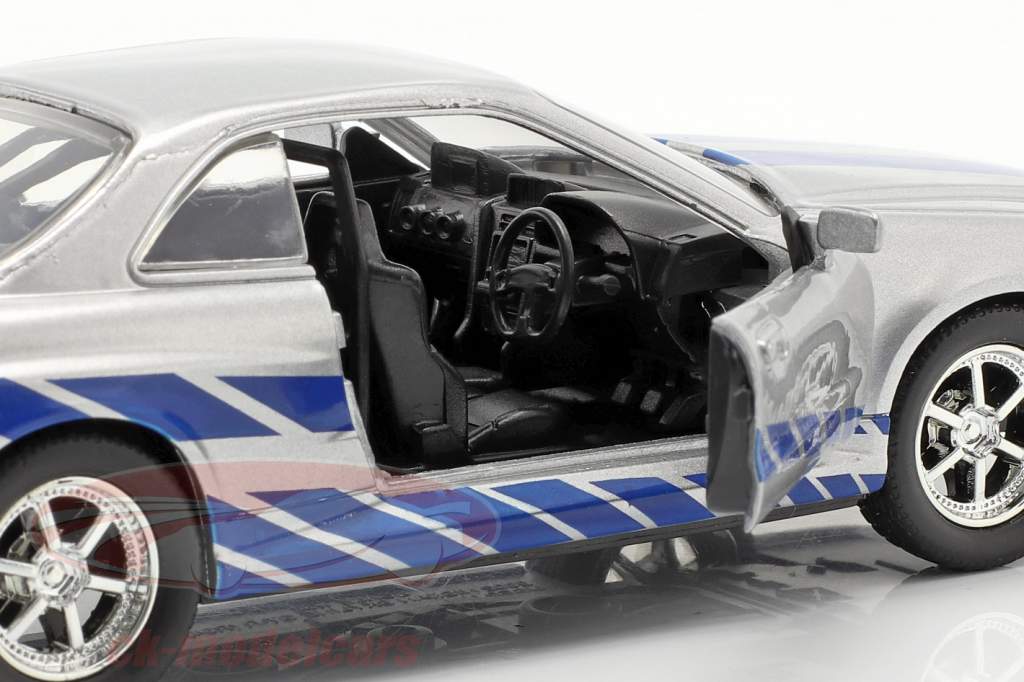 2-Car Set Brian's Nissan Skyline GT-R Fast & Furious 青 / 銀 1:32 Jada Toys