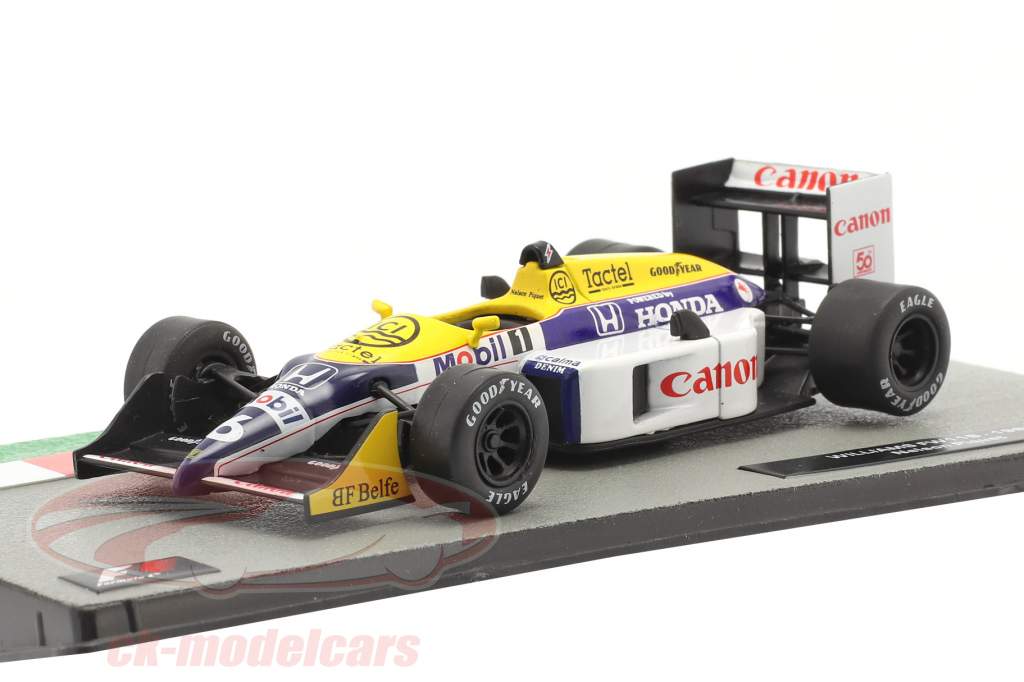 Nelson Piquet Williams FW11B #6 formula 1 World Champion 1987 1:43 Altaya