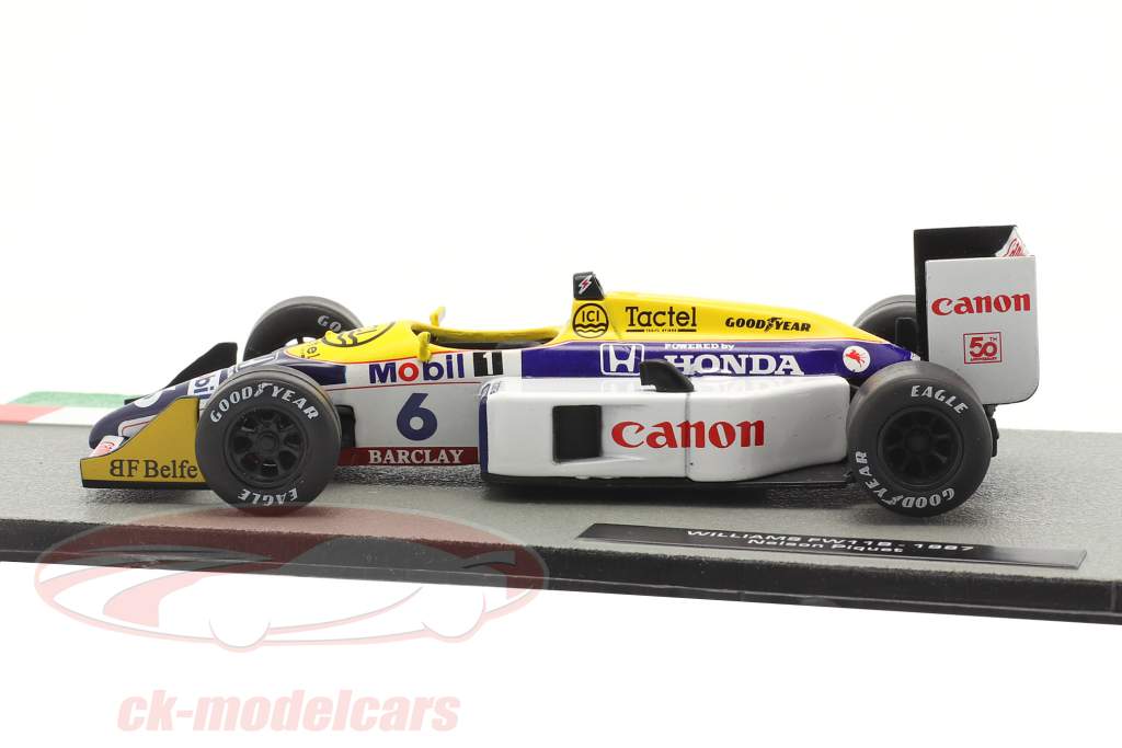 Nelson Piquet Williams FW11B #6 式 1 世界チャンピオン 1987 1:43 Altaya