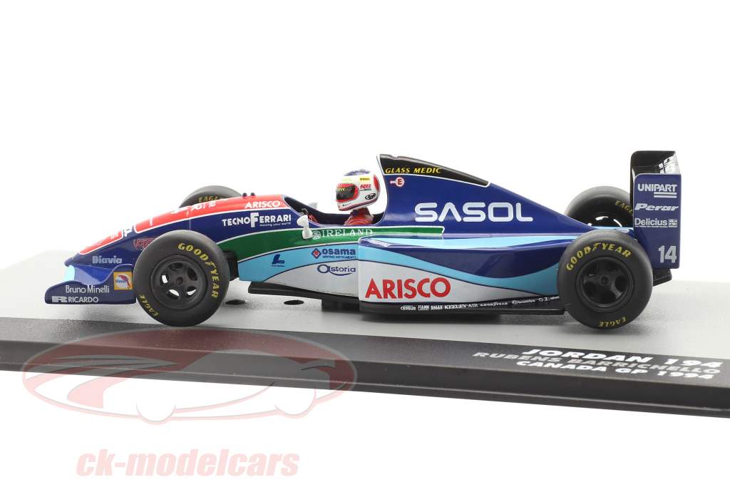 Rubens Barrichello Jordan 194 #14 Canada GP formule 1 1994 1:43 Altaya