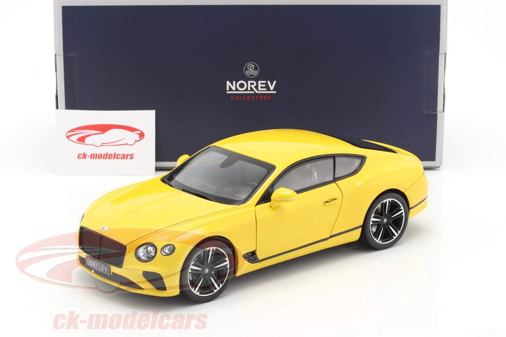 Bentley Continental GT Byggeår 2018 Monaco gul 1:18 Norev