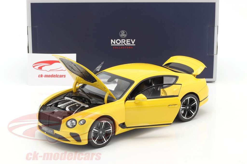 Bentley Continental GT Byggeår 2018 Monaco gul 1:18 Norev