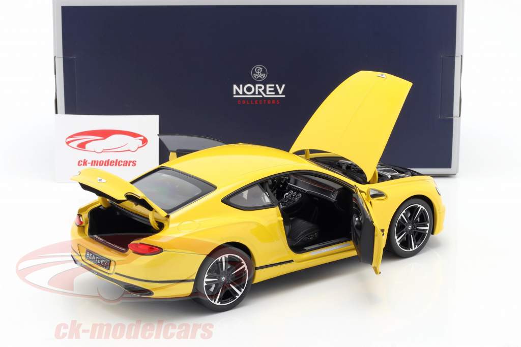 Bentley Continental GT Byggeår 2018 Monaco gul 1:18 Norev