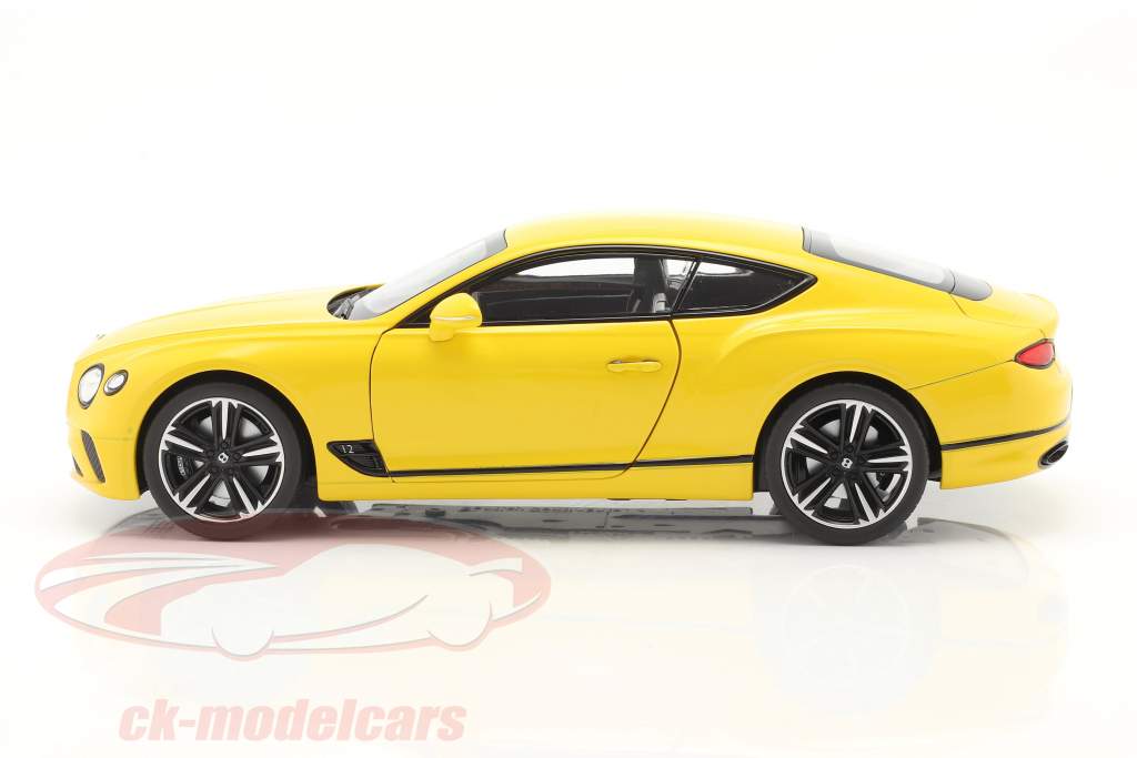Bentley Continental GT Byggeår 2018 Monaco gul 1:18 Norev