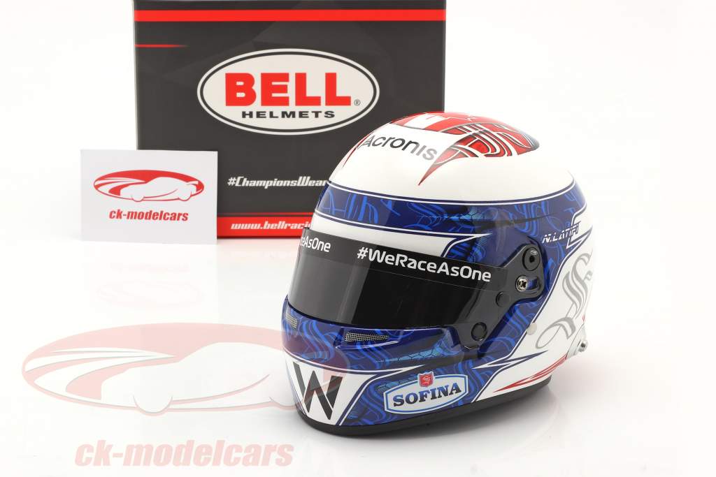 Nicholas Latifi #6 Williams Racing formule 1 2021 helm 1:2 Bell