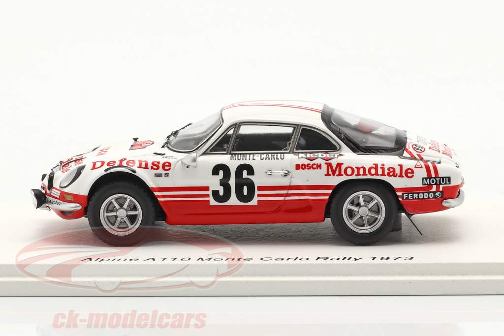 Alpine-Renault A110 1800 #36 Rallye Monte Carlo 1973 Wollek, Thimonier 1:43 Spark