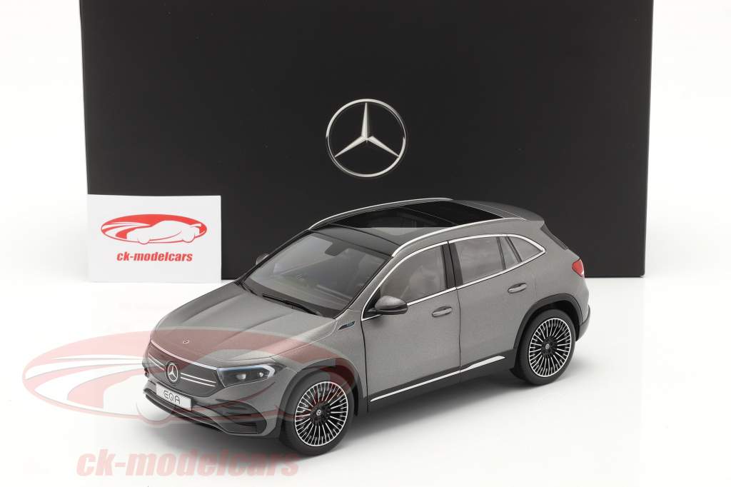 Mercedes Benz EQA (H243) Byggeår 2021 designo bjerggrå magno 1:18 NZG