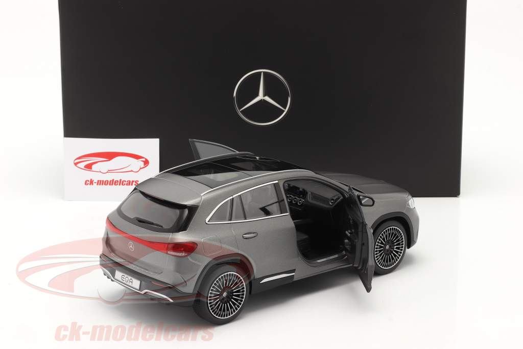 Mercedes Benz EQA (H243) Byggeår 2021 designo bjerggrå magno 1:18 NZG