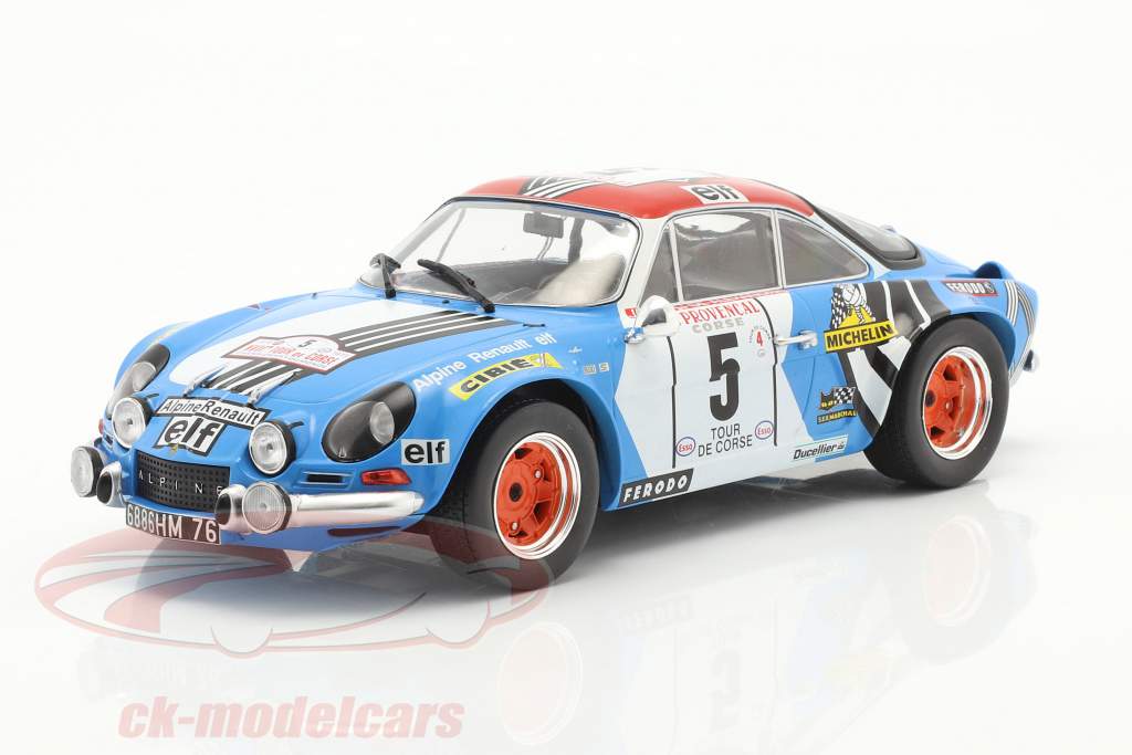 Alpine Renault A110 1800 #5 2e Rallye Tour de Corse 1973 1:18 Ixo